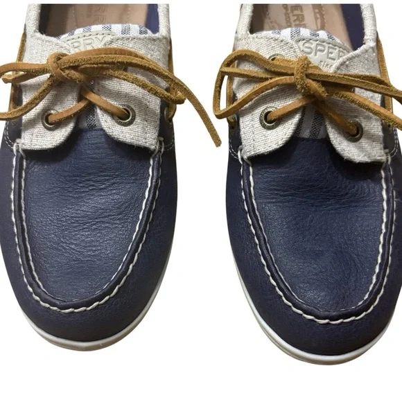 SPERRY Koifish Casual Boat Shoes in Navy/Tan Size 7.5 — Perfect for Summer!!! - Picture 5 of 9